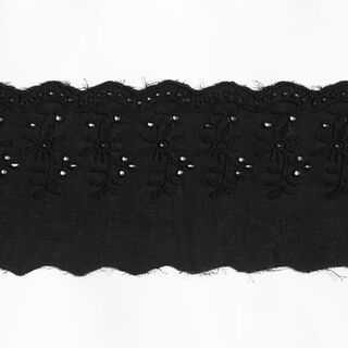Garden Flowers Scalloped Lace [90mm] - black, 