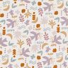 Cotton Cretonne abstract birds – offwhite/pastel violet,  thumbnail number 1