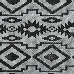 Knitted fabric ikat pattern – grey/black, 