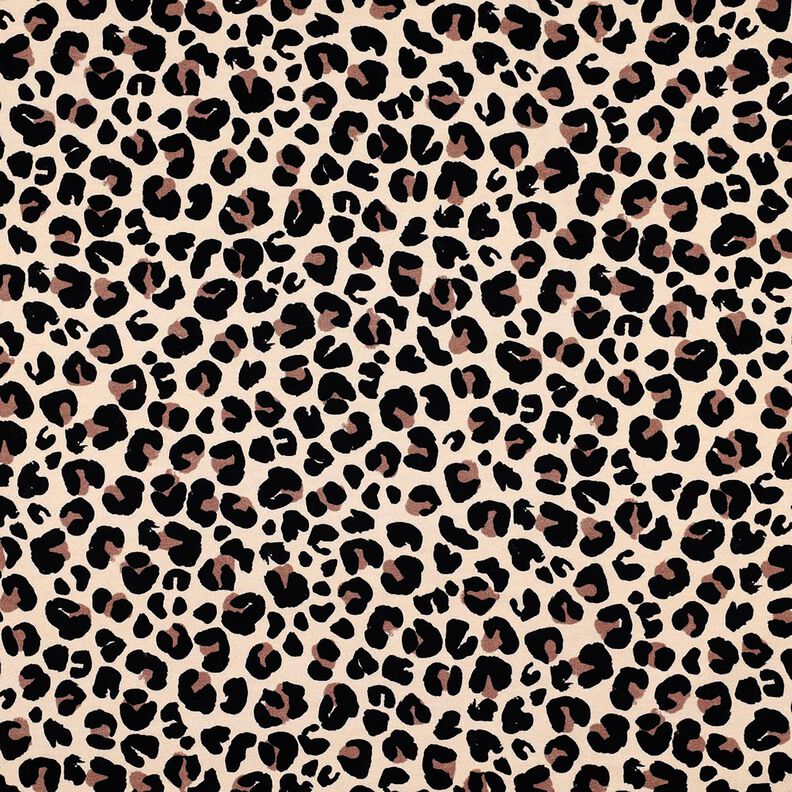 French Terry small leopard print Digital Print | Poppy Fabrics – light beige/light brown, image number 1