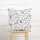 Cotton Cretonne cat sketches – black/ivory,  thumbnail number 6