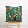 Decor Fabric Half Panama tropical birds – dark green/red,  thumbnail number 8