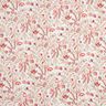 Double Gauze/Muslin folkloric flowers – natural/red,  thumbnail number 1