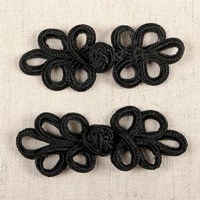 Trimmings closure [ 3 x 8 cm ] – black, 