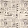 Decor Fabric Half Panama vintage newspaper – natural/black,  thumbnail number 1