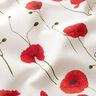 Decor Fabric Half Panama poppies – white/red,  thumbnail number 2