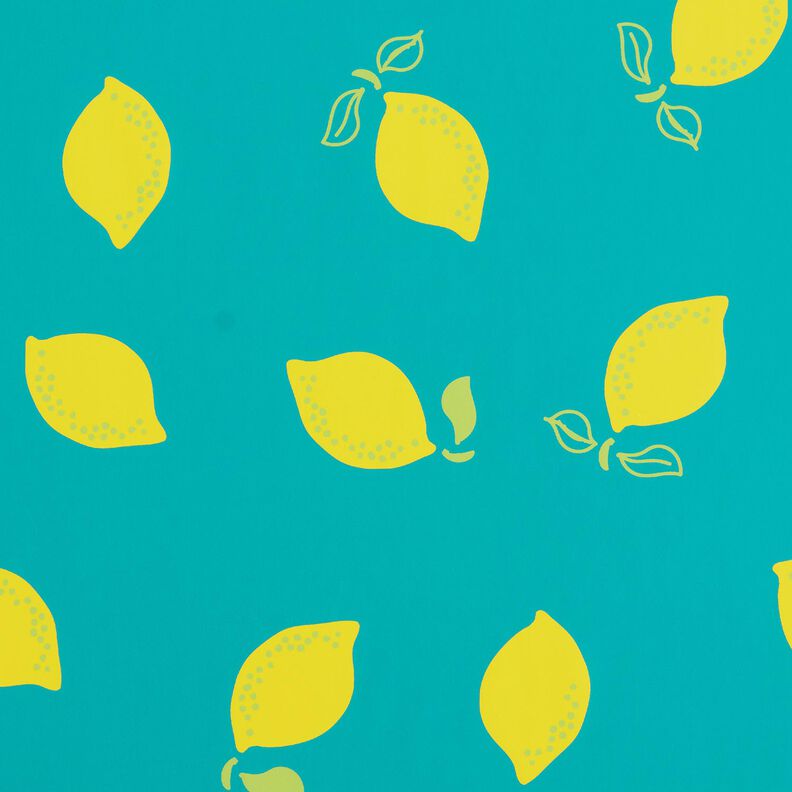 Raincoat Fabric lemons – peppermint/lemon yellow,  image number 1
