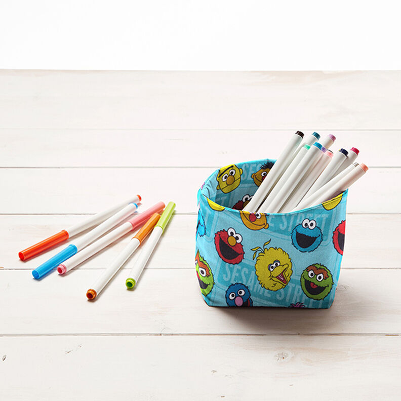 Cotton Poplin Licensed Fabric Sesame Street | Sesame Workshop – turquoise,  image number 7