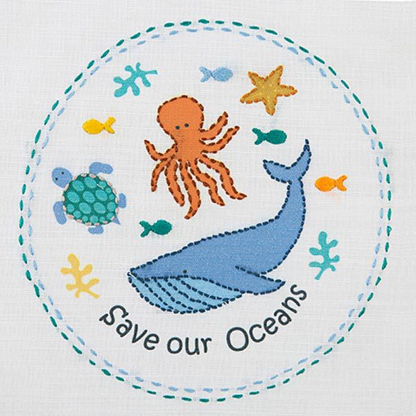 Beginner Embroidery Kit Save our Oceans,  image number 2