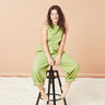 Linen fabric Ramie mix medium – moss green,  thumbnail number 7