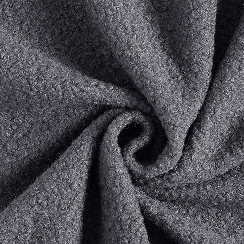 Fulled knitted bouclé – slate grey,  image number 1
