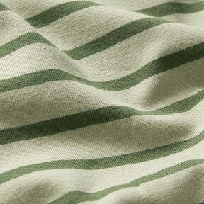 Narrow & Wide Stripes Cotton Jersey – reed/pine | Remnant 100cm, 