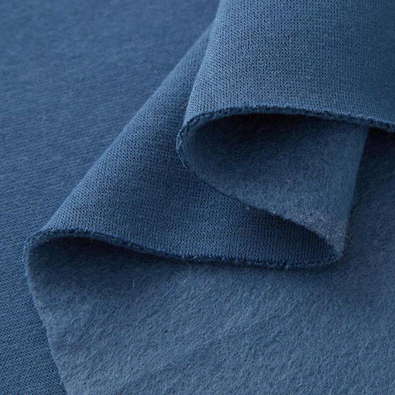 Brushed Sweatshirt Fabric – ocean blue,  image number 4