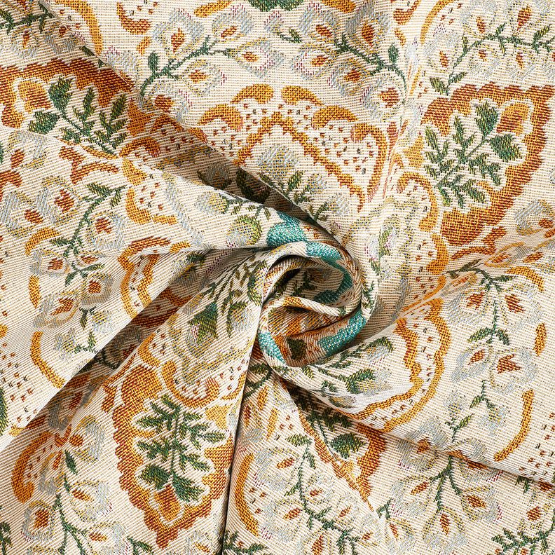 Decorative Panel Tapestry Fabric large mandala – mustard/light beige,  image number 3