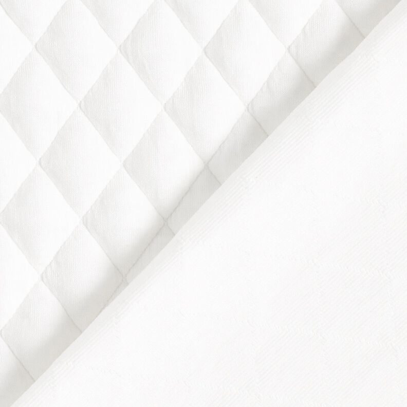 Quilted jersey diamonds – white, image number 4