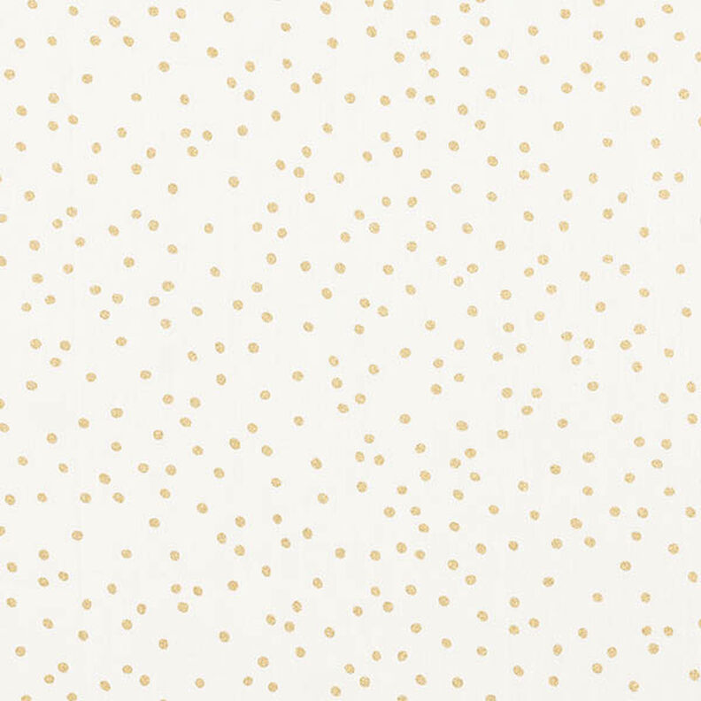 Cotton Poplin Fine Dots – offwhite/gold, image number 1