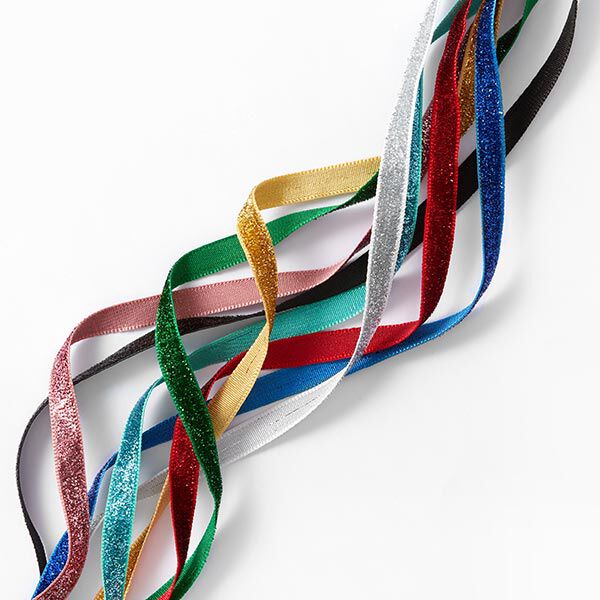 Velvet ribbon Metallic [10 mm] – fir green,  image number 4
