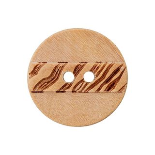 2-Hole Wooden Button  – beige, 