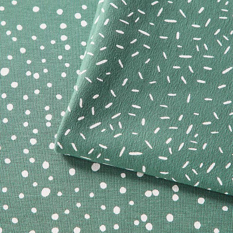 Cotton jersey irregular dots – reed,  image number 6