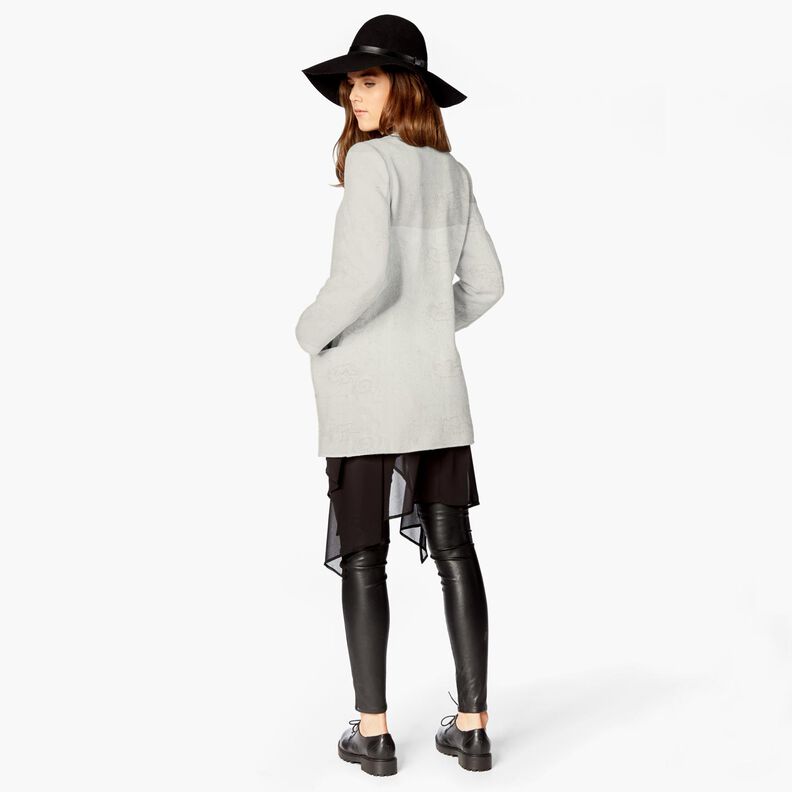 Fine cord embroidery and sequin flowers – offwhite,  image number 5