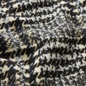 Glen Plaid Coating Fabric – offwhite/black, 