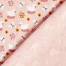 Cotton Jersey cute swans – light pink/white,  thumbnail number 4