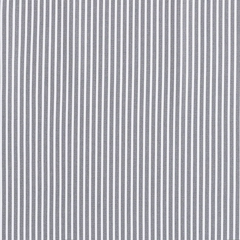 Cotton Poplin Stripes – grey/white,  image number 1
