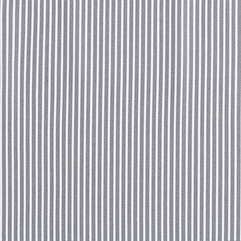 Cotton Poplin Stripes – grey/white, image number 1