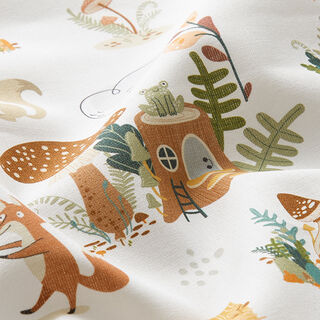 Cotton Poplin Letter Forest – white, 