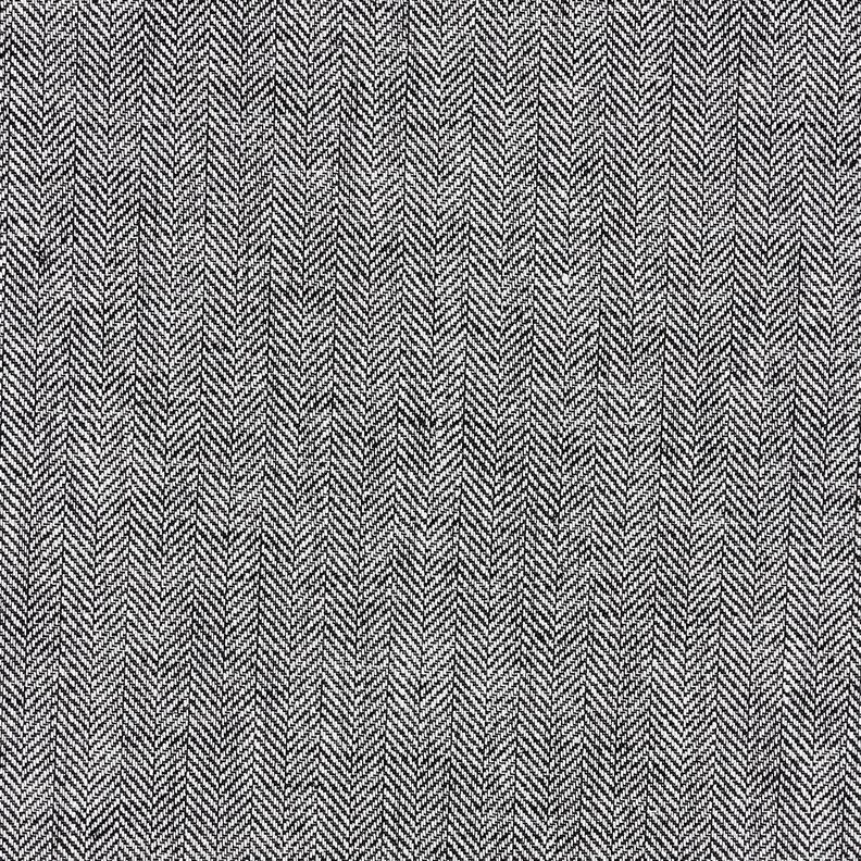 Herringbone Linen Cotton Blend – black,  image number 1