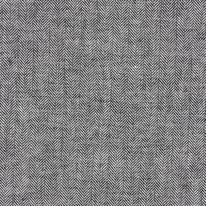 Herringbone Linen Cotton Blend – black, image number 1