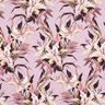 Cotton Jersey large lilies digital print – pastel violet/greige,  thumbnail number 1