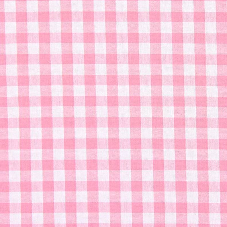 Cotton Vichy check 1 cm – pink/white,  image number 1