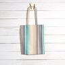 Outdoor Fabric Canvas Stripes with colour gradient – turquoise/grey,  thumbnail number 8
