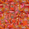 Beachwear viscose fabric peacocks and flowers – orange/burgundy,  thumbnail number 1