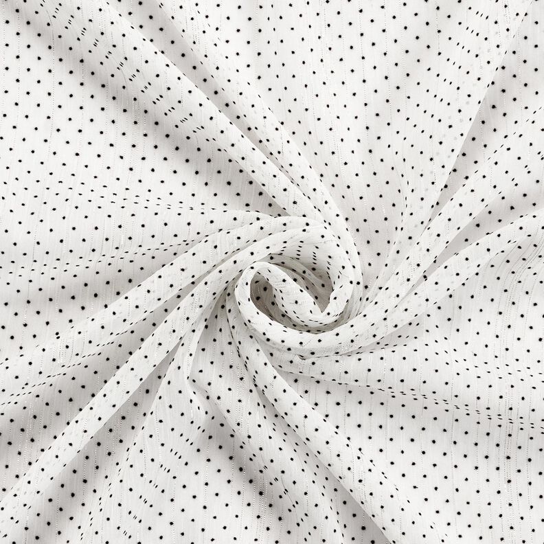 Glitter stripes and dots chiffon – white, image number 3