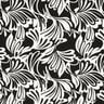 Viscose Jersey abstract flowers – black/ivory,  thumbnail number 1