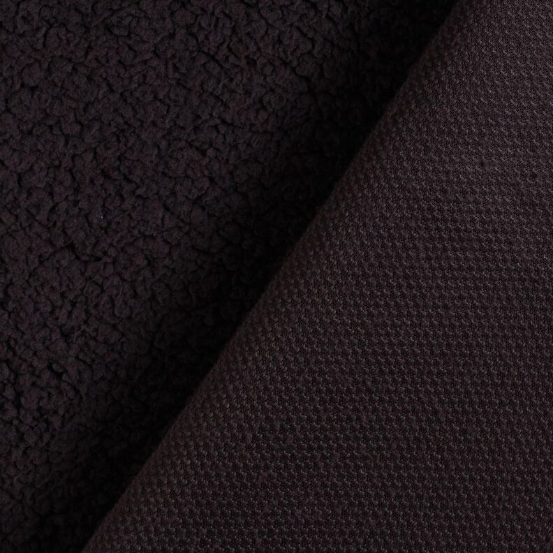 cuddly teddy fur fabric – black | Remnant 50cm,  image number 4