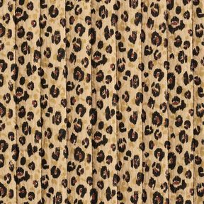 Muslin Quilted Fabric Leopard Print – beige/black, 