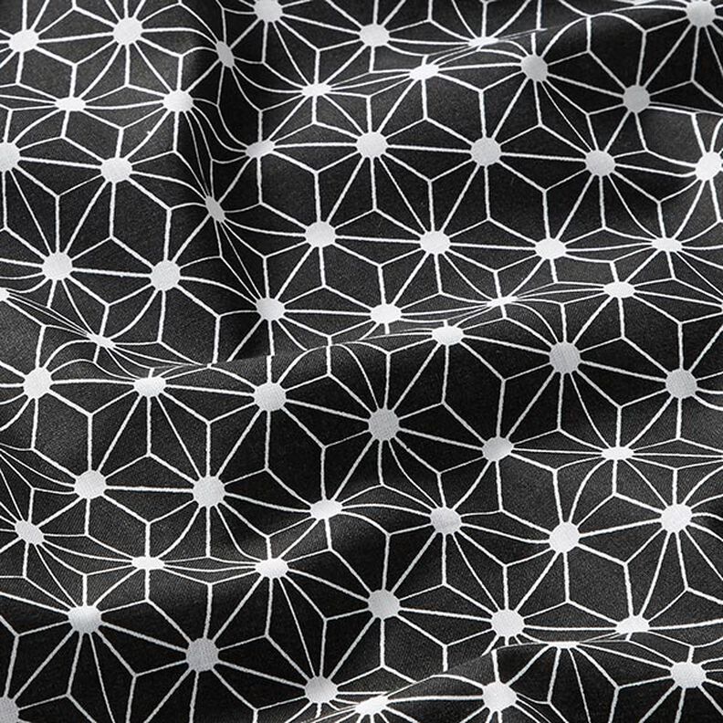 Cotton Cretonne Graphic Star – black, image number 2