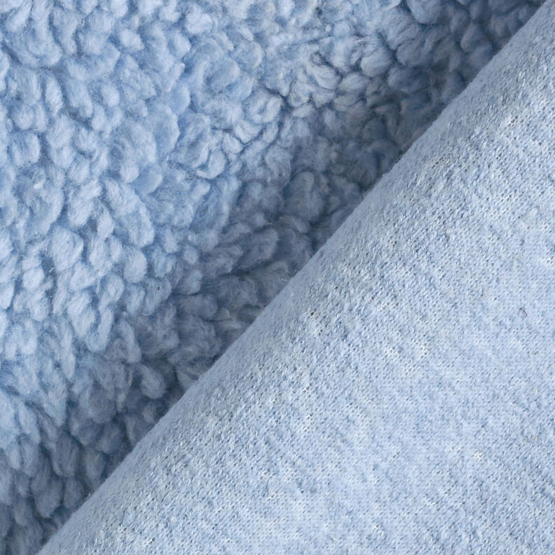 Plain sherpa Cotton Blend Plain – steel blue,  image number 4