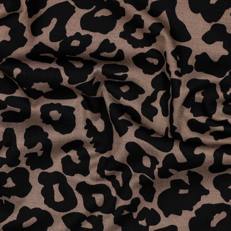 Viscose Stretch leopard print | Poppy Fabrics – brown,  image number 2