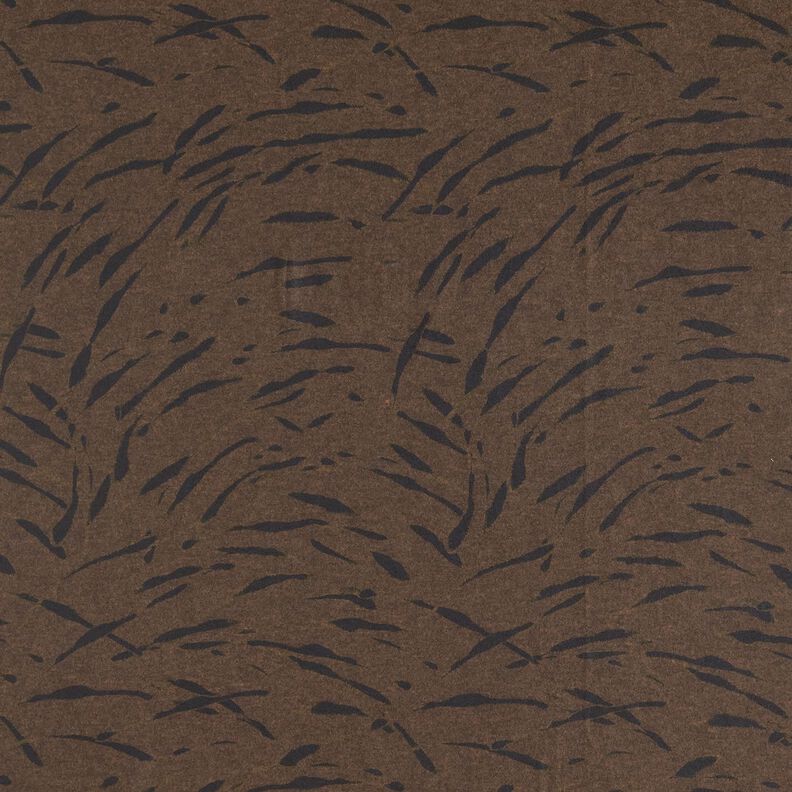 Ponte Roma Jersey roughened abstract stripes – black brown, image number 1