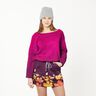French terry Border Fabric maple leaves | Glitzerpüppi – merlot/antique gold,  thumbnail number 7