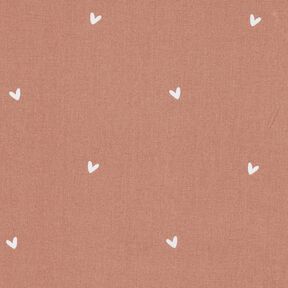 Cotton Poplin tender hearts – copper, 