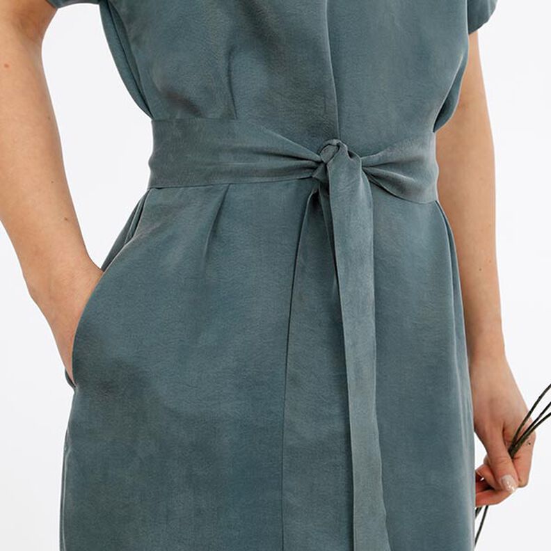 FRAU VIKKI - loose dress with a V-neckline and belt, Studio Schnittreif  | XS -  XXL,  image number 5