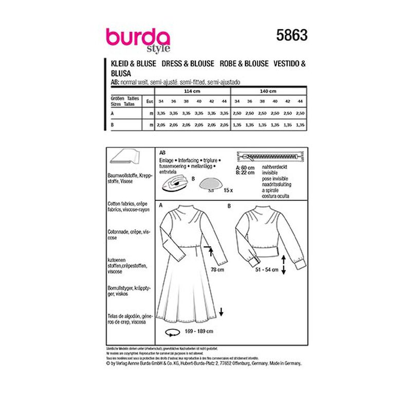 Dress / Blouse | Burda 5863 | 34-44,  image number 9