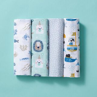 Fabric bundle poplin - baby – blue, 
