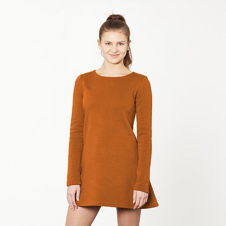 Light Cotton Sweatshirt Fabric Plain – caramel,  image number 6