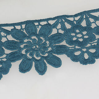 Floral Lace Ribbon  – turquoise blue, 